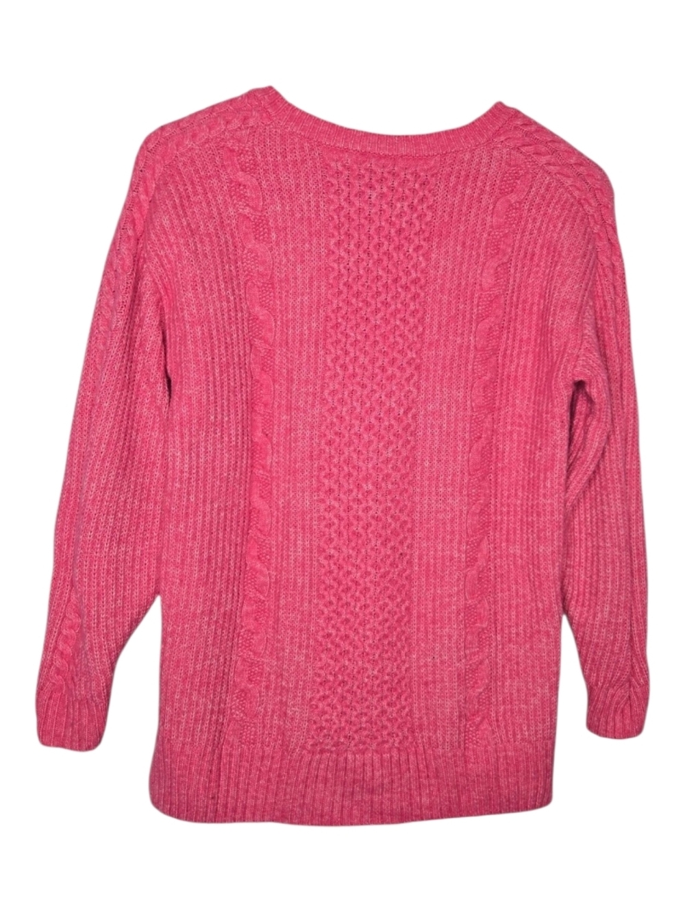 Cabi Womens Pink Cable Knit Crewneck Elsa Sweater Size XS - Picture 2 of 8